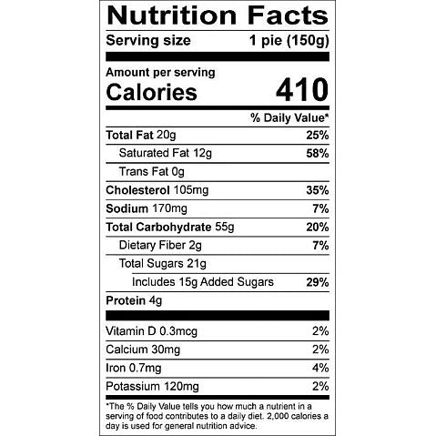 Gluten-Free Apple "mini" Pies Nutrition Facts