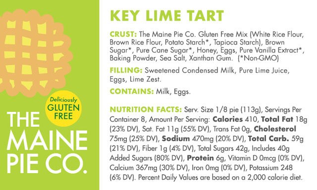 Gluten-Free Key Lime Tart Ingredients