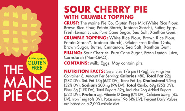 Gluten-Free Sour Cherry Pie Ingredients