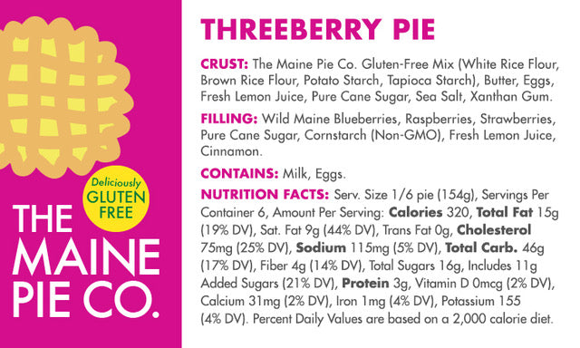 Gluten-Free Threeberry Pie Ingredients