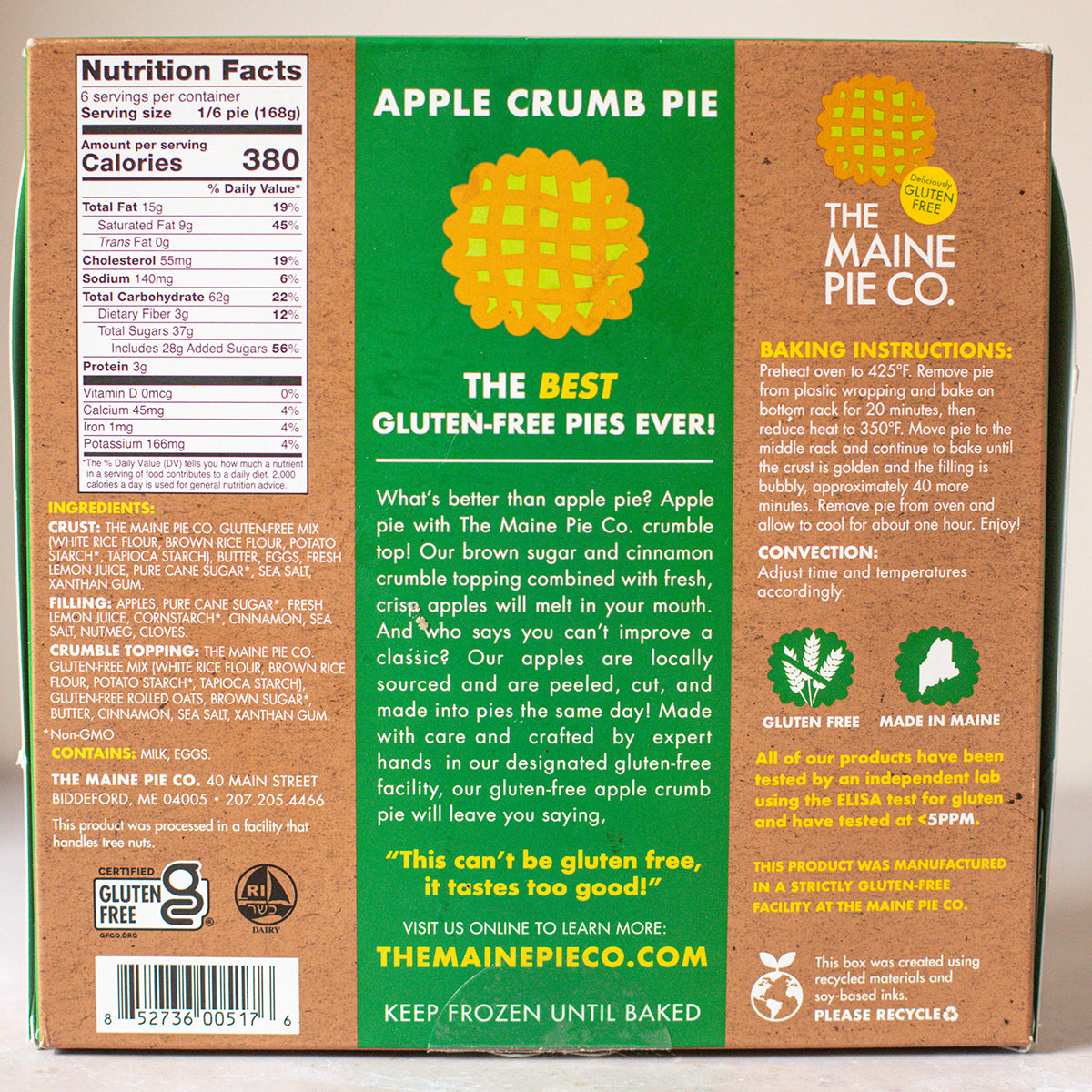 Gluten-Free Apple Crumb Pie